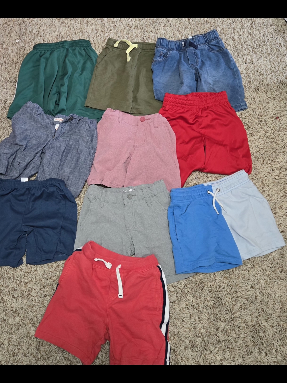 Kids Red Active Shorts - Comfortable Pull-On Style